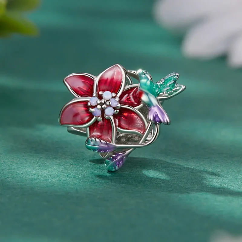 (bilde for) Pandora stil blomster og fugler sjarm - BSC787 - Vis 2