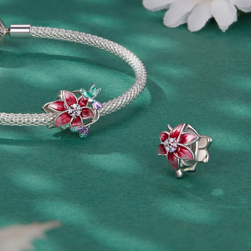 (bilde for) Pandora stil blomster og fugler sjarm - BSC787 - Vis 4