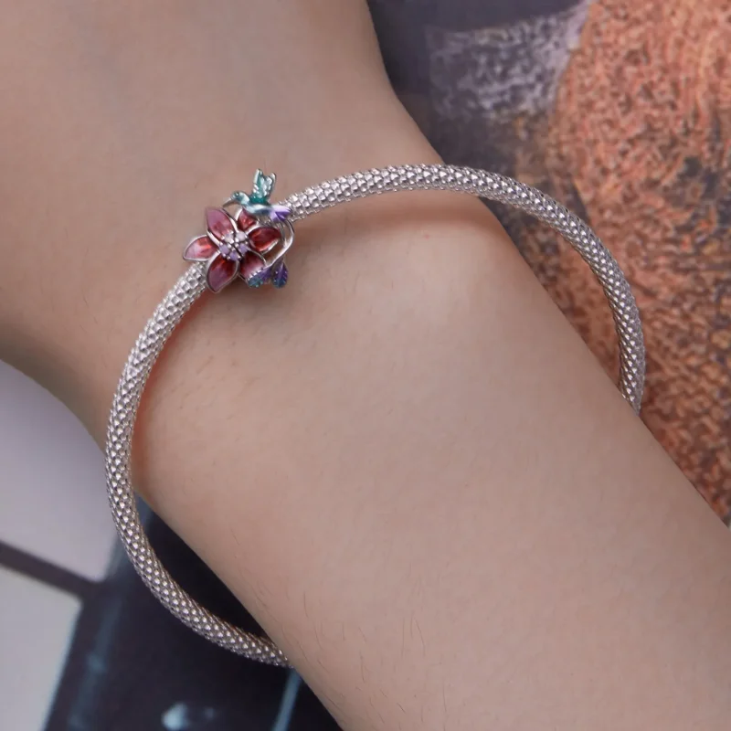 (bilde for) Pandora stil blomster og fugler sjarm - BSC787 - Vis 6