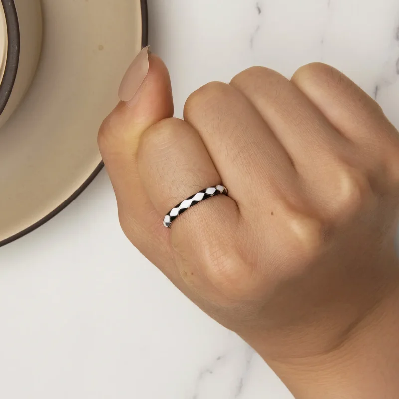 (bilde for) Pandora-stil diamantmønsterring - SCR943 - Vis 6