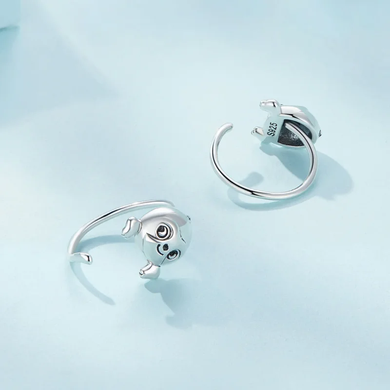 (bilde for) Pandora-stil dovendyr øredobber - SCE1651 - Vis 4
