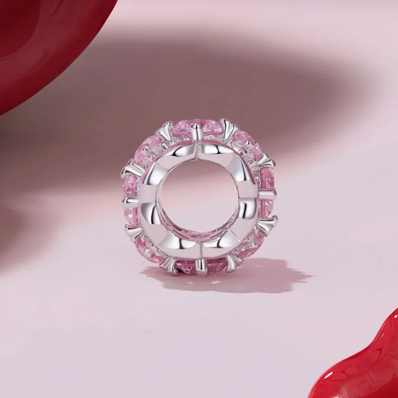 (bilde for) Pandora stil hjerteform liten midje sjarm - BSC924 - Vis 3