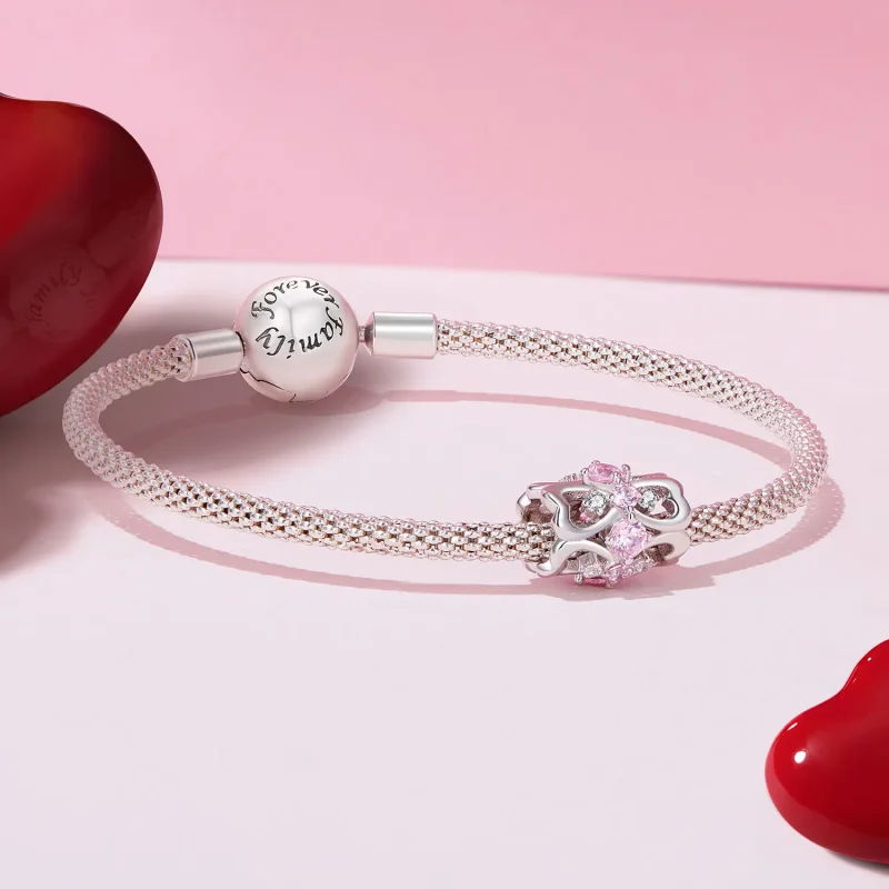 (bilde for) Pandora stil hjerteform liten midje sjarm - BSC924 - Vis 5