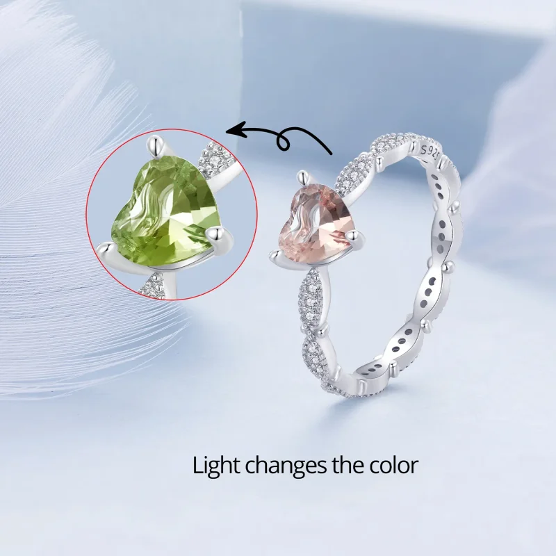 (bilde for) Pandora-stil hjerteformet kameleonring - BSR479 - Vis 2
