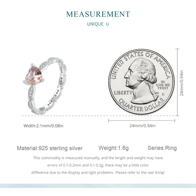 (bilde for) Pandora-stil hjerteformet kameleonring - BSR479 - Vis 7