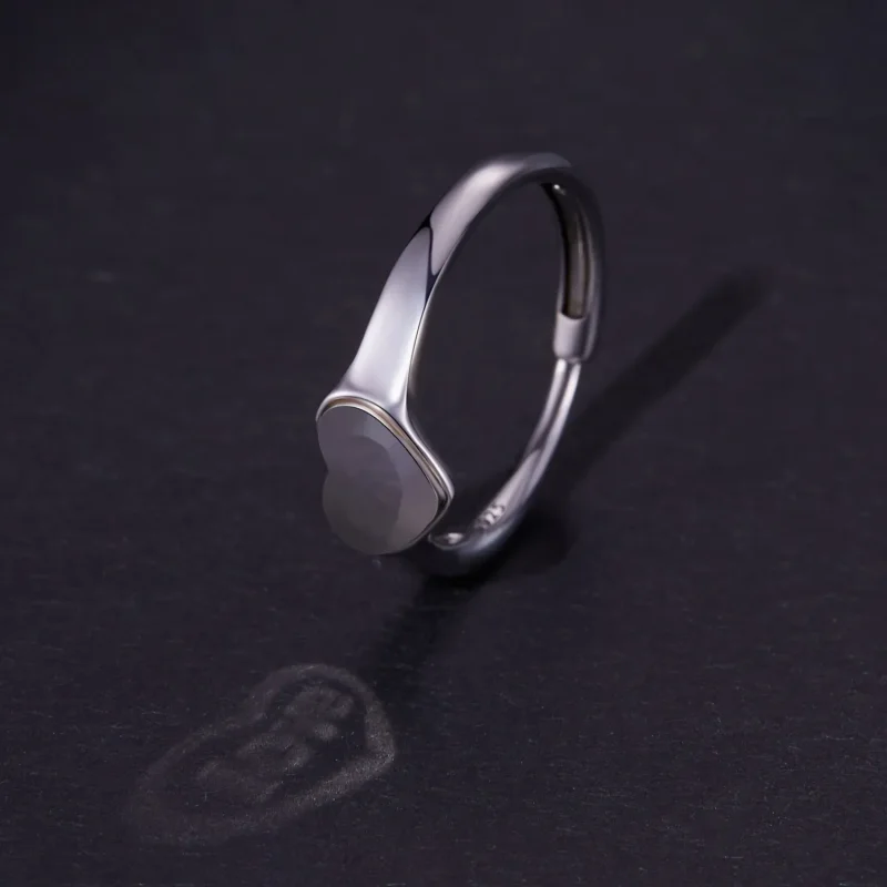 (bilde for) Pandora-stil hjerteformet reflekterende ring - BSR434 - Vis 4