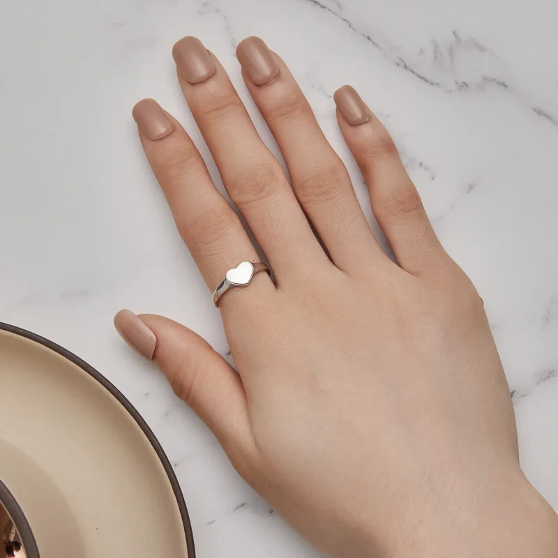 (bilde for) Pandora-stil hjerteformet reflekterende ring - BSR434 - Vis 5