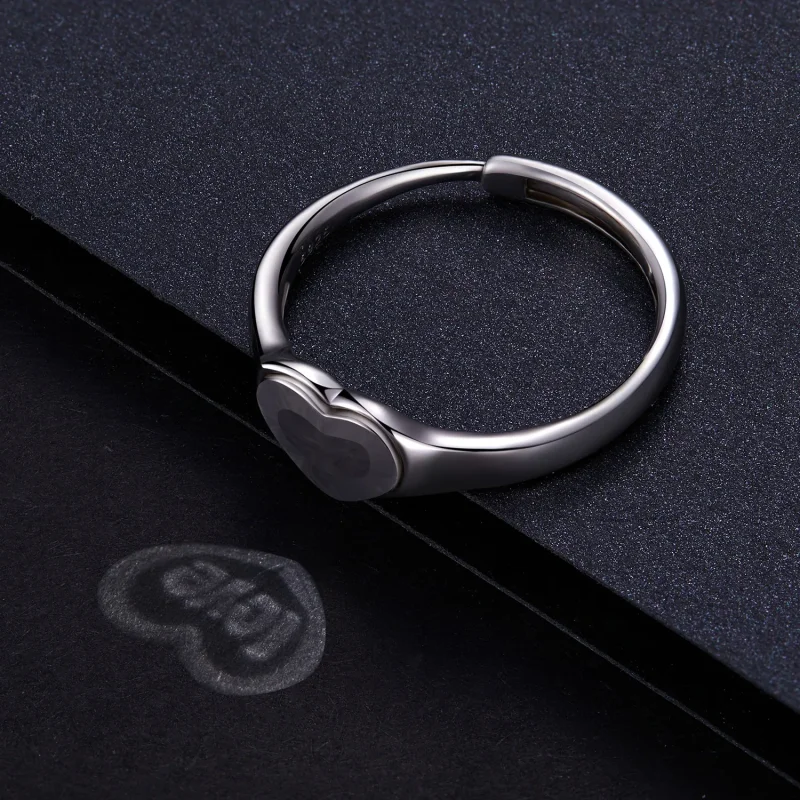 (bilde for) Pandora-stil hjerteformet reflekterende ring - BSR434 - Vis 7