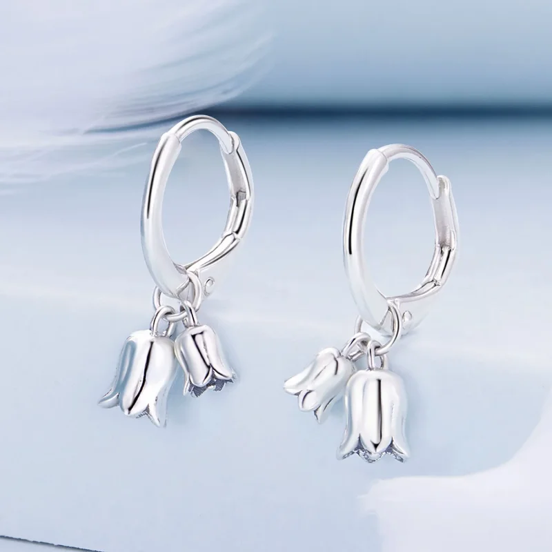(bilde for) Pandora-stil Lily of The Valley Hoop øredobber - BSE909 - Vis 2