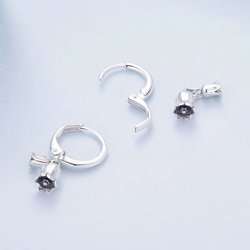 (bilde for) Pandora-stil Lily of The Valley Hoop øredobber - BSE909 - Vis 4