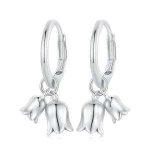 (bilde for) Pandora-stil Lily of The Valley Hoop øredobber - BSE909