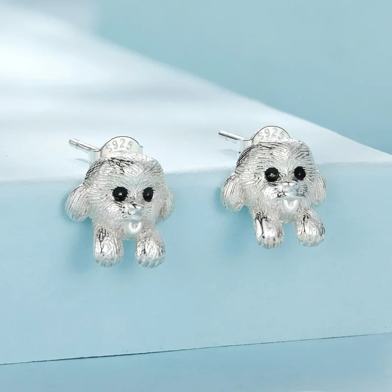 (bilde for) Pandora-stil teddy øredobber - SCE1631 - Vis 2