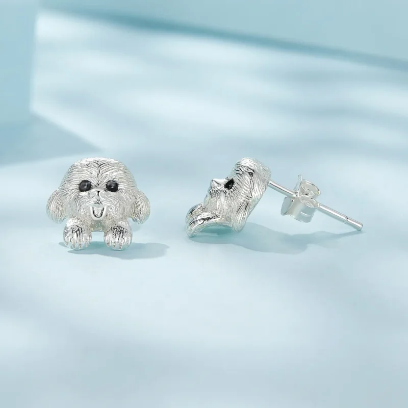 (bilde for) Pandora-stil teddy øredobber - SCE1631 - Vis 4
