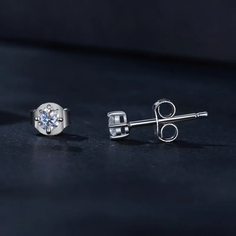 (bilde for) Pandora Style 0.1Ct Moissanite øredobber (to sertifikater) - MSE038 - Vis 4