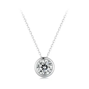 (bilde for) Pandora Style 1 karat moissanite halskjede (ett sertifikat) - MSN021