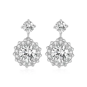 (bilde for) Pandora Style 1Ct Moissanite øredobber - MSE028