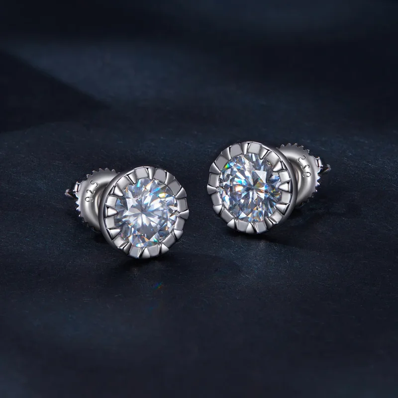 (bilde for) Pandora Style 1K Moissanite øredobber - MSE027 - Vis 2