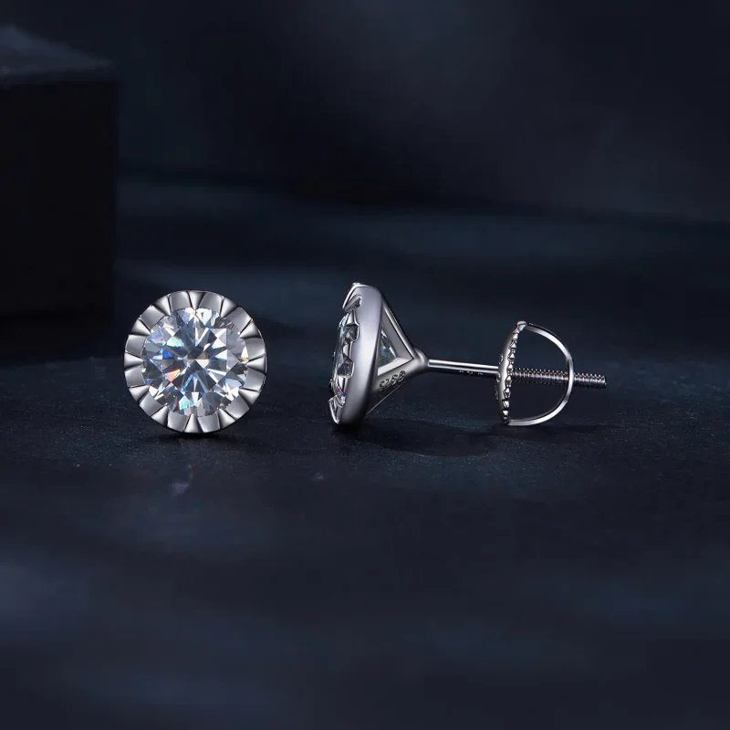 (bilde for) Pandora Style 1K Moissanite øredobber - MSE027 - Vis 3