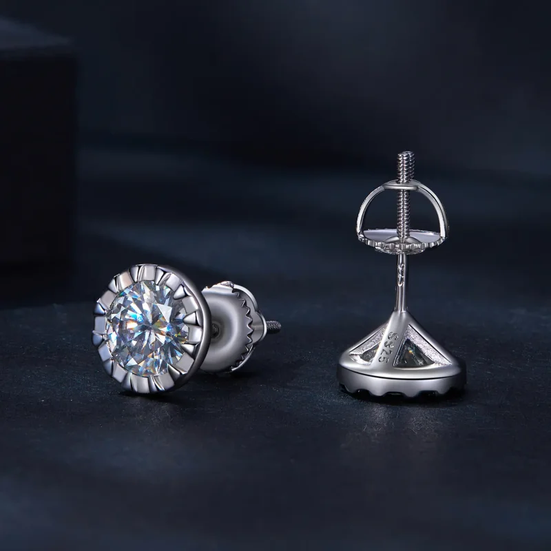 (bilde for) Pandora Style 1K Moissanite øredobber - MSE027 - Vis 4