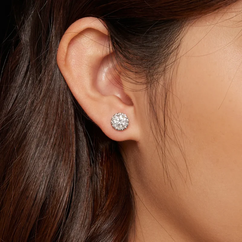(bilde for) Pandora Style 1K Moissanite øredobber - MSE027 - Vis 6