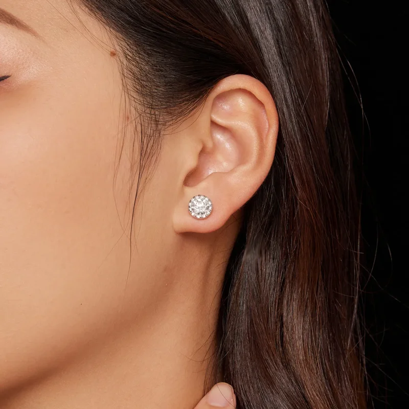 (bilde for) Pandora Style 1K Moissanite øredobber - MSE027 - Vis 7