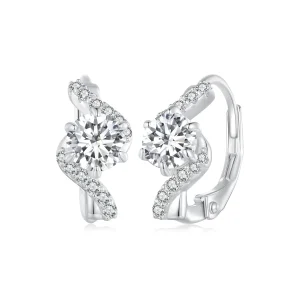 (bilde for) Pandora Style 50 Pointsmoissanite Hoop øredobber (to sertifikater) - MSE036