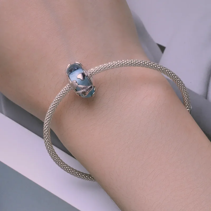 (bilde for) Pandora Style Aircraft Glassert Charm - SCC2482 - Vis 6
