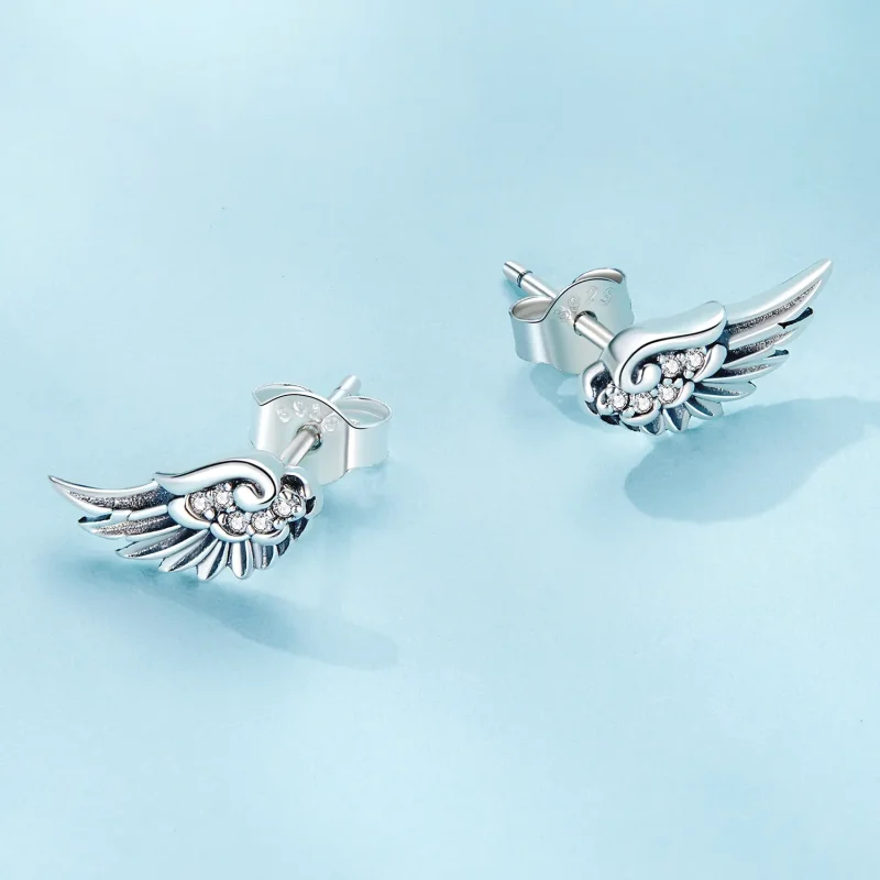 (bilde for) Pandora Style Angel Wings Studs øredobber - SCE1579 - Vis 4