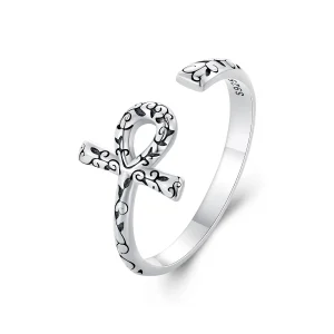 (bilde for) Pandora Style Ankh Cross Open Ring - SCR972-E