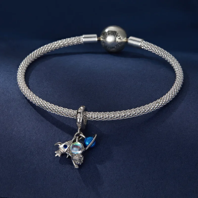(bilde for) Pandora Style Astronaut Dangle - BSC791 - Vis 2