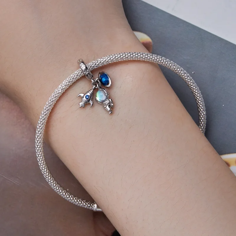 (bilde for) Pandora Style Astronaut Dangle - BSC791 - Vis 5