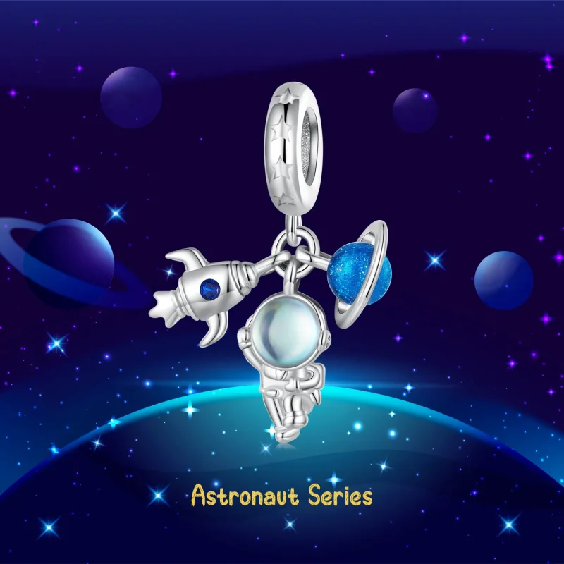 (bilde for) Pandora Style Astronaut Dangle - BSC791 - Vis 6