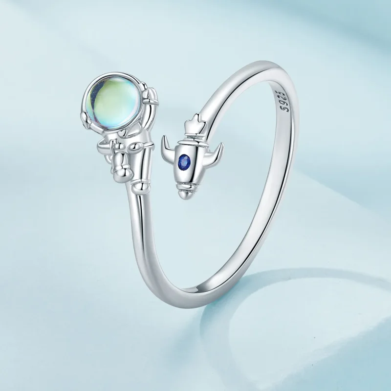 (bilde for) Pandora Style Astronaut Spaceship Ring - SCR920 - Vis 2
