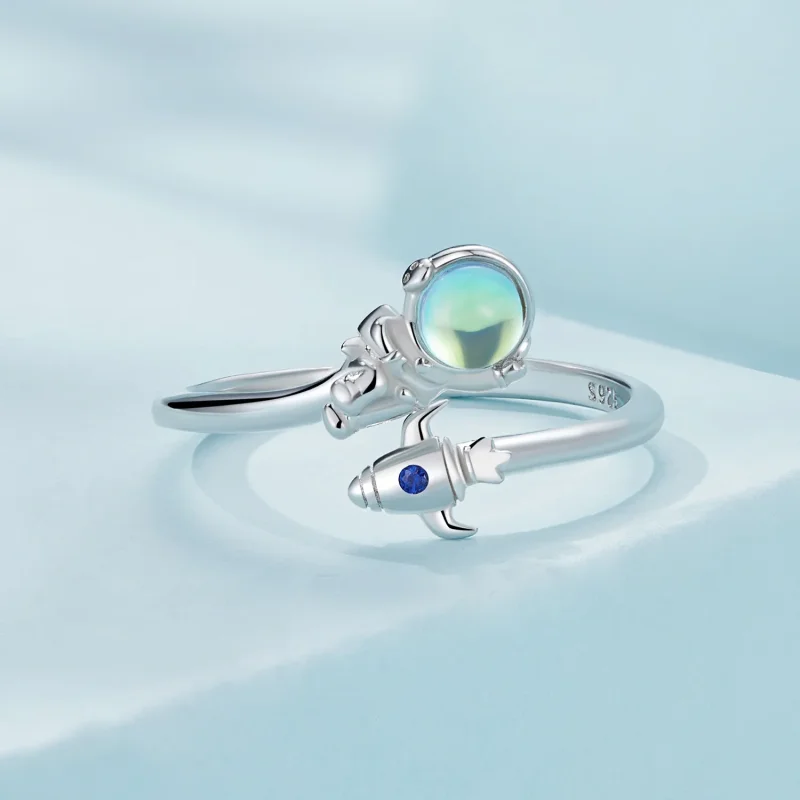 (bilde for) Pandora Style Astronaut Spaceship Ring - SCR920 - Vis 3