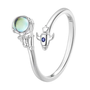 (bilde for) Pandora Style Astronaut Spaceship Ring - SCR920