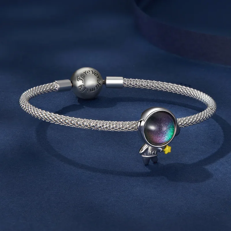 (bilde for) Pandora Style Astronaut Star Charm - BSC793 - Vis 5