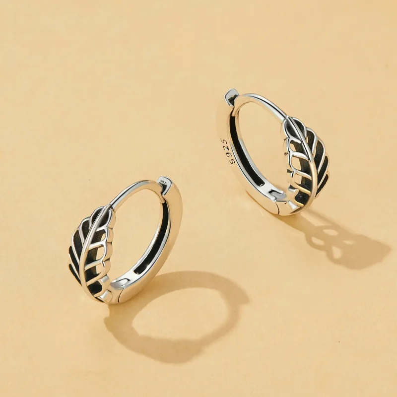 (bilde for) Pandora Style Autumn Leaves Hoop øredobber - SCE1636 - Vis 3