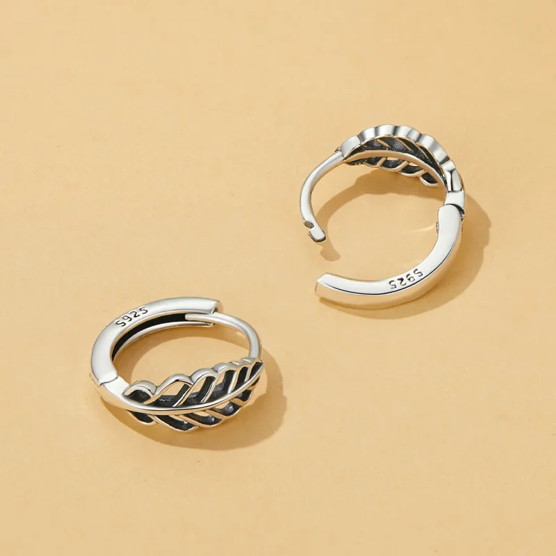 (bilde for) Pandora Style Autumn Leaves Hoop øredobber - SCE1636 - Vis 4