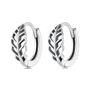 (bilde for) Pandora Style Autumn Leaves Hoop øredobber - SCE1636