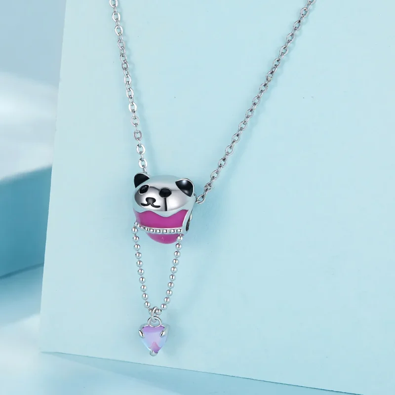 (bilde for) Pandora Style Bear Hot Air Balloon Charm - SCC2550 - Vis 2