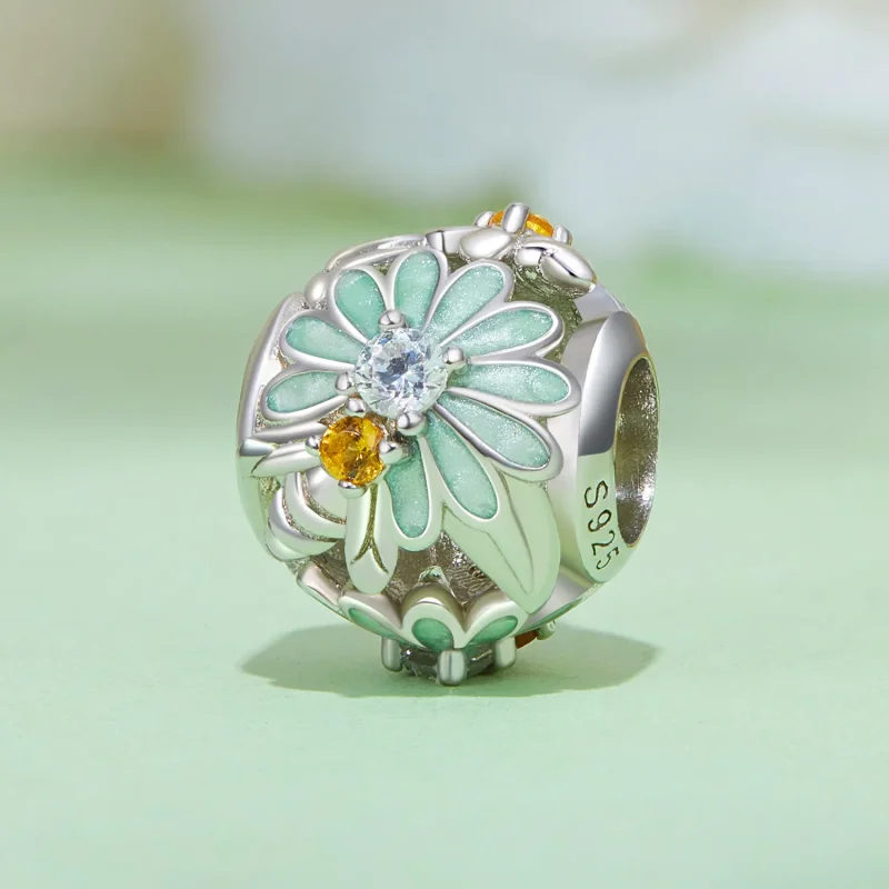 (bilde for) Pandora Style Bee Daisy Charm - BSC895 - Vis 2