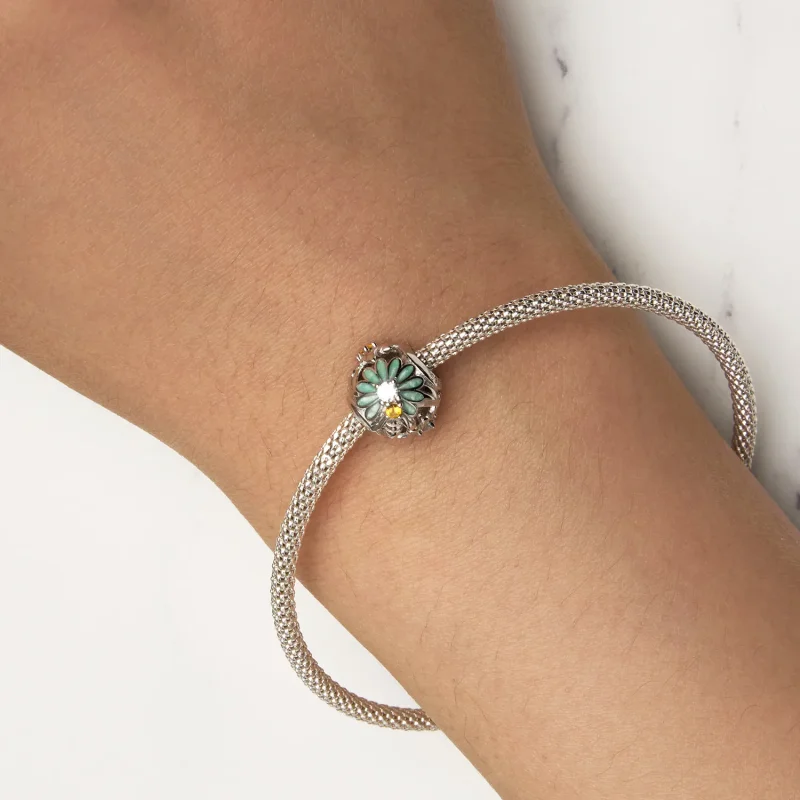 (bilde for) Pandora Style Bee Daisy Charm - BSC895 - Vis 7