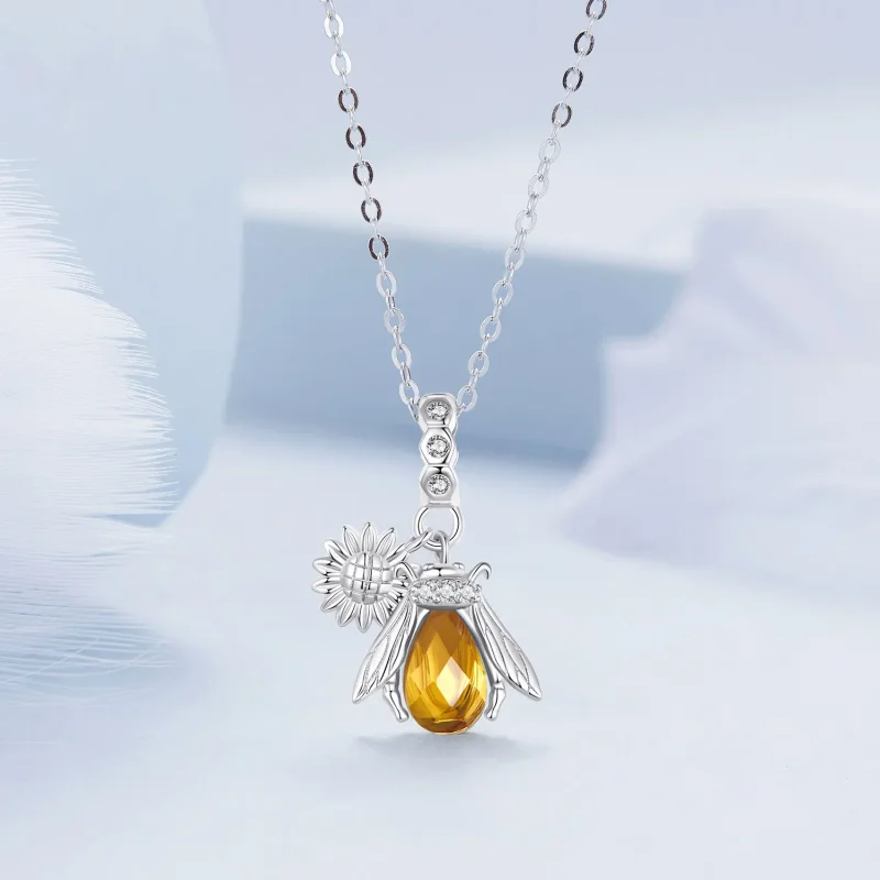 (bilde for) Pandora Style Bee Daisy Halskjede - BSN356 - Vis 3