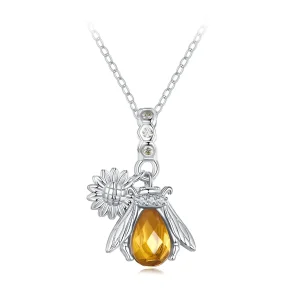 Pandora Style Bee Daisy Halskjede - BSN356 (bilde for) Pandora Style Bee Daisy Halskjede - BSN356
