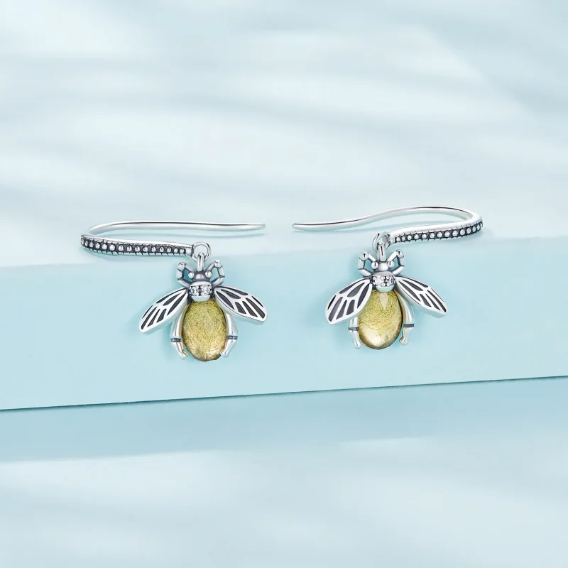 (bilde for) Pandora Style Bee Dangle øredobber - SCE1570 - Vis 2