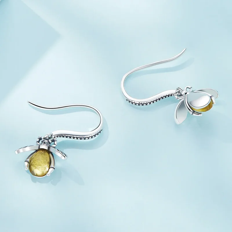 (bilde for) Pandora Style Bee Dangle øredobber - SCE1570 - Vis 4