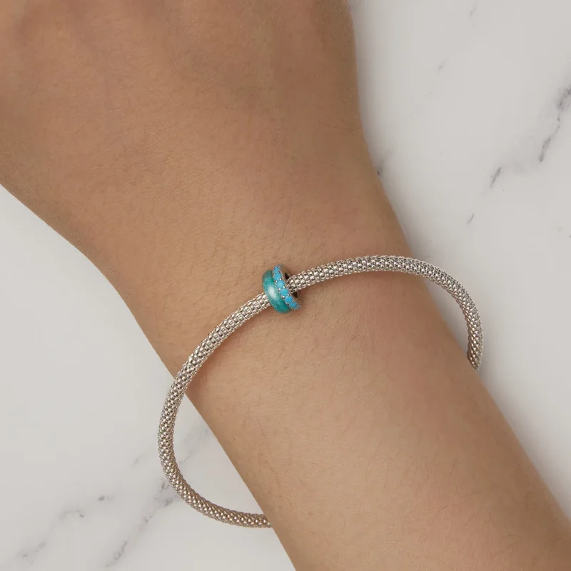 (bilde for) Pandora Style blå dobbeltlags silikonavstandsstykke - BSC883-TQ - Vis 7
