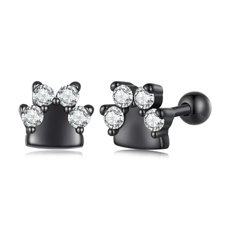 (bilde for) Pandora Style Black Dog Paws Studs øredobber - SCE1575 - Vis 8