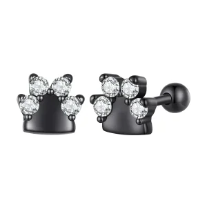 (bilde for) Pandora Style Black Dog Paws Studs øredobber - SCE1575