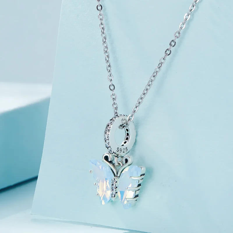 (bilde for) Pandora Style Blue Aurora Butterfly Dingle - SCC2305 - Vis 2